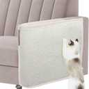 Cat Scratch Sofa Protector,27.6" L*19.6" W Cat Scratch Furniture Protector Pad Couch Arm Sheild with Natural Sisal for Protecting Couch Sofa Chair FurnitureBeige/Left Handed
