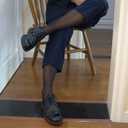 Men's Ultra Thin Business Dress Socks - 93% Nylon with Reinforced Toe - Moisture Wicking (Black)