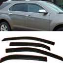 in-Channel Style Smoke Window Sun Rain Visor Vent Guard Deflector Shade Compatible with Chevrolet Equinox 2010-2017
