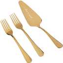 Lillian Rose Wedding Gold Cake Server Set (AZ290001)