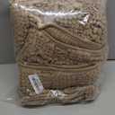 H.VERSAILTEX Bathroom Rugs Sets 2 Piece Non Slip Thick Shaggy Chenille Bathroom Rug Mat Set Extra Soft and Absorbent Striped Floor Rugs, Machine-Washable, Taupe Brown