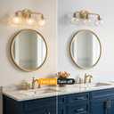 Bathroom Light Fixtures Gold Vanity Light 3 Light Brushed Brass