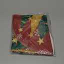 Artoid Mode Xmas Trees Snowflakes Red Round Christmas Placemats Set of 4, 14 Inch Seasonal Winter Place Mats for Gift Party Dining Table