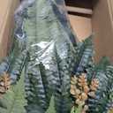 MARTINE MALL 48 inch 128 Leaves Artificial Ferns for Outdoors Look Real Fake Ferns, Large Faux Boston Ferns for Outdoor Planter Realistic UV Resistant Artificial Fake Plants for Porch Patio Hanging