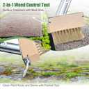 LLARGUEST Crack Weeder, 2-in-1 Long Handle Weed Brush & Scraper Tool, Manual Crevice Weeder for Pavers, Driveways, Decks, and Garden Paths.