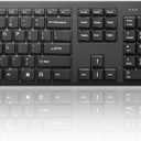 Lenovo 100 Wireless Keyboard and Mouse Combo Cordless Set with Spill Resistant Quiet Keys 3-Zone Keyboard - Ambidextrous Mouse Compact Design Wireless USB - Black