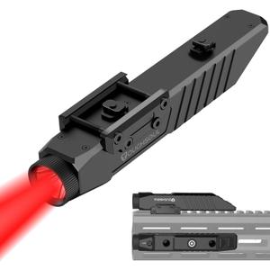 TOUGHSOUL Hunting Flashlight Red Light, Low Profile Mlok Picatinny Mounted Portable Flashlight for Coyote Hog Varmint Night Hunt