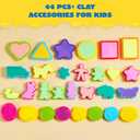 JOYIN 44 Clay Tools Set for Kids, Clay Accessories with Various Plastic Molds, Rolling Pins, Cutters