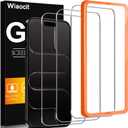 3 x Wiaocit 3 Pack Tempered Glass Screen Protector for iPhone Air, 9H Hardness, Bubble Free, Case Friendly