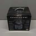 OVENTE Electric Deep Fryer, 1.5L Capacity, 800W with Adjustable Temperature, Viewing Window Lid, Removable Frying Basket & Cool-Touch Handles, Stainless Steel Countertop Fryer, Silver FDM1501BR