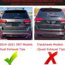 Rear Bumper Diffuser 3Pcs for Jeep Grand Cherokee SRT 2014 2015 2016 2017 2018 2019 2020 2021 Rear Lower Bumper Lip Diffuser Spoiler (Glossy Black)
