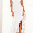 BTFBM Summer Dresses for Women 2026 Wedding Guest Dress Prom | Bodycon Ruched Sleeveless Maxi Dresses,V Neck, Solid, Cocktail Dresses,Homecoming,Party,Brides,Bridal Shower,Summer Clothes (White, S)