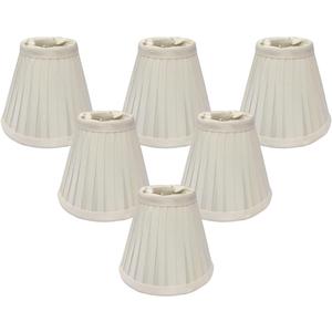 Royal Designs, Inc. CS-841WH-6 Pleated Empire Chandelier Shade, 3 x 6 x 5, White, 6-Pack