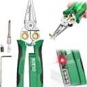 LAOA 8 in 1 Wire Stripper with Voltage Tester, Alarm & Flash Wire Crimper Stripper - Detects 12V-250V AC/DC for Testing Neutral Live Wire, Car Repair Tool, Electrician Tools