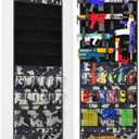 Over The Door Organizer for Toy Guns, Toy Storage, Toys Organizer with Pockets, Hook&Loop Straps for Foam Blasters, Darts, Goggles, Hanging Toys Gun Storage for Kid Rooms, Play rooms, Camouflage (Large)