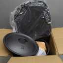 Bruntmor 8-Quart Pre-Seasoned Cast Iron Cauldron - African Potjie Pot with Lid - 3-Legged Pot for Even Heat Distribution - Outdoor Cast Iron Dutch Oven Cookware for Campfire Cooking and Boiling