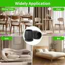 16PCS Small Chair Leg Floor Protectors, Metal Chair Leg Caps Covers Silicone Chair Feet Protectors for Wood Floors,Round Felt Furniture Pads Furniture Sliders for Hardwood Floors(Black,Fit 0.8"-1.05")