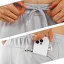 NORTHYARD Men's Cotton Athletic Jogger Sweatpants with Zipper Pockets Running Workout Gym Tapered Pants Comfy Lounge Pants (X-Large, Light Grey)