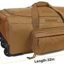 Greencity Duffel Bag Wheels Rolling Deployment Wheeled Military Suitcase Heavy-Duty Extra large deployment bag Capacity 32 InchCoyote