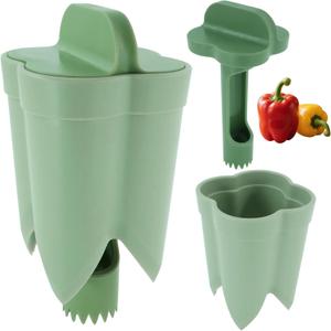 Suuker 2-in-1 Pepper Corer Set,Pepper Seed Corer,Apple Core Remover Tool,Fruit and Vegetable Core Remover,Kitchen Gadget for Bell Chili Plant,Zucchini,Balsam Pear