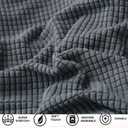 HFCNMY Stool Covers Rectangle,2 Pack Stretch Bar Stool Covers Jacquard Washable Counter Saddle Seat Cover with Elastic Band for Wooden Metal Bench(Dark Grey)