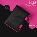 Airkit Small Wallet Women RFID Blocking Soft Leather Bifold Compact Card Holder Wallet for Women with Zipper Coin Pocket 4 ID Window