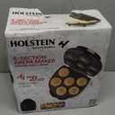 Holstein Housewares Non-Stick 6-Section Multi-Food Maker - Arepas, Mini Pancakes, Corncakes and More - Black,12 Inch