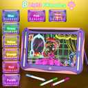 Magic LED Drawing Board for Kids, Girls Toys Age 6-8, Light Up Tracing Pad with 9 Double-Sided Cards, 6 Washable Markers, Arts & Crafts Kits Learning Toy Glow Up Doodle Board Christmas Birthday Gifts