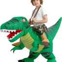 tasanor Blow Up Raptor Costume,Inflatable Costumes for Kids,Inflatable Dinosaur Costume,Halloween Costumes for Girls/Boys (7-10YRS)