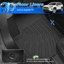 Seltos Floor Mats - Car Mats for Kia Seltos 2024-2026, All Weather Full Set Cargo Liner with Backrest Mat for Seltos Accessories, Heavy Duty Waterproof, Black