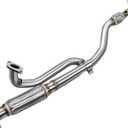 JY PERFORMANCE T304 Stainless Steel Exhaust Flex Y Pipe compatible with 2009-2017 Enclave Traverse Acadia Outlook (2PCS Design)