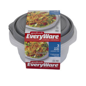 GOODCOOK 3 Large Bowl Container+ Lid