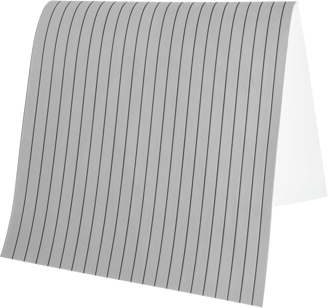Hjdeck Boat Flooring EVA Foam Decking Sheet Self-Adhesive Boat Decking Foam Boat Flooring Non-Slip Marine Flooring for Boat Yacht Motorboat Kayak RV Swimming 94.5"x45.2"/35.4"/23.6"/16.1" (U-light Grey With Black Seam)