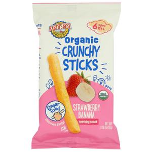 EARTHS BEST Organic Strawberry Banana Crunchy Sticks, 0.56 OZ (EXP 10/23/26)