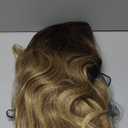 Ombre Blonde Wig for Women Long Wavy 4x1 Lace Natural Hairline Glueless for Beginners Middle Part Synthetic for Daily Party Use 26Inch