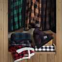 Eddie Bauer - Throw Blanket, Brushed Fleece & Plush Sherpa Soft Blanket, Throw Blanket for Couch & Bed (Cabin Plaid Beige, 50" x 60")