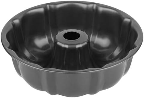 Novery 9.5" Non-stick Cake Pan, Heavy Duty Carbon Steel Fluted Tube Round Baking Pan,Buntz Pound Cake Pan Mold,Tube Bakeware,Baking Mold for Jello,Gelatin,Chocoflan,Flan