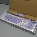 Wireless Keyboard and Mouse Combo, Full-Sized Wireless Keyboard and Adjustable DPI Mouse, 2.4GHz USB Receiver, Silent Keyboard and Mouse for PC, Windows, MAC, Desktop, Laptop(Purple)