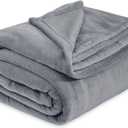 Bedsure Fleece Bed Blankets Queen Size Grey - Soft Lightweight Plush Fuzzy Cozy Luxury Blanket Microfiber, 90x90 inches (Queen (90" x 90"))