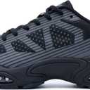 PERSOUL Mens Running Shoes Tennis Sneakers Breathable Athletic Gym Jogging Outdoor Shoes US 7-13 (9, Blackorange)