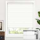 LazBlinds Cordless Cellular Shades, No Tools No Drill Light Filtering Honeycomb Shades Pleated Blinds for Windows, 21'' W x 48'' H, White