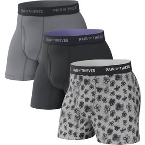 Pair of Thieves Super Fit Men's Boxer Briefs Soft, Breathable, Quick-Dry Underwear with 4-Way Stretch (2 & 3 Pack, Large