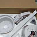 52 Inch White Ceiling Fans with Lights ＆ Remote, ETL Listed