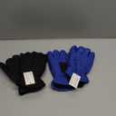 SATINIOR 2 Pairs Kids Waterproof Snow Gloves Boys Girls Windproof Winter Warm Ski Gloves for Cold Weather (8-11 Years, Black, Blue)