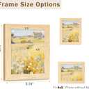 JCJMY 4x5 Solid Picture Frame Set of 2, Natural Wooden 4 by 5 Photo Frame with Shatter Resistant Plexiglass for Wall Hanging or Tabletop, 2 Pack, Natural