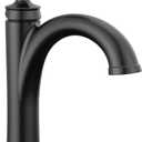 Delta Woodhurst Matte Black Bathroom Faucet 1 Hole, Single Hole Bathroom Sink Faucet for Vanity, Metal Push-Pop Drain Assembly, Matte Black 532-BLMPU-DST