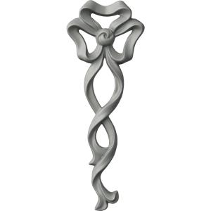 Ekena Millwork 4 3/4"W x 12 3/8"H x 7/8"P Versailles Medium Ribbon with Bow Drop Onlay
