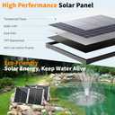Antfraer 100W Solar Pond Filter with Water Pump, 1200GPH Solar Pond Filter with 3-Stage Filtration, Pond Filter Box with Filter Medias for Outdoor Ponds Fish Tank Waterfall Water Features
