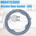 Upgraded MDS47123605 Washer Door Boot Gasket Compatible with LG Front Load Washer Door Seal & Kenmore Washer Parts WM3570HWA, WM3470HVA, WM3575CW, WM3770HWA WM3470HWA AP5602285 PS3648651 Door Seal
