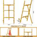 MorningRo Gold Gold Metal Table Top Easel Bamboo Easel Stand for Display Metal Tripod Picture Photo Frame Modern Book Plate Desktop Art Holder Stand Decor Wedding Sign (6 x 4 x 3 Inch)